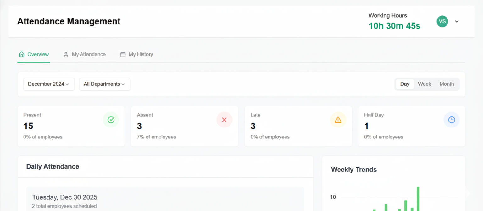 Attendance Management Dashboard