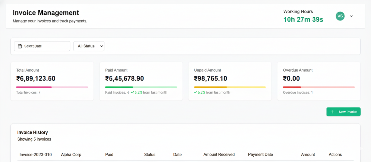 Invoice Management Dashboard