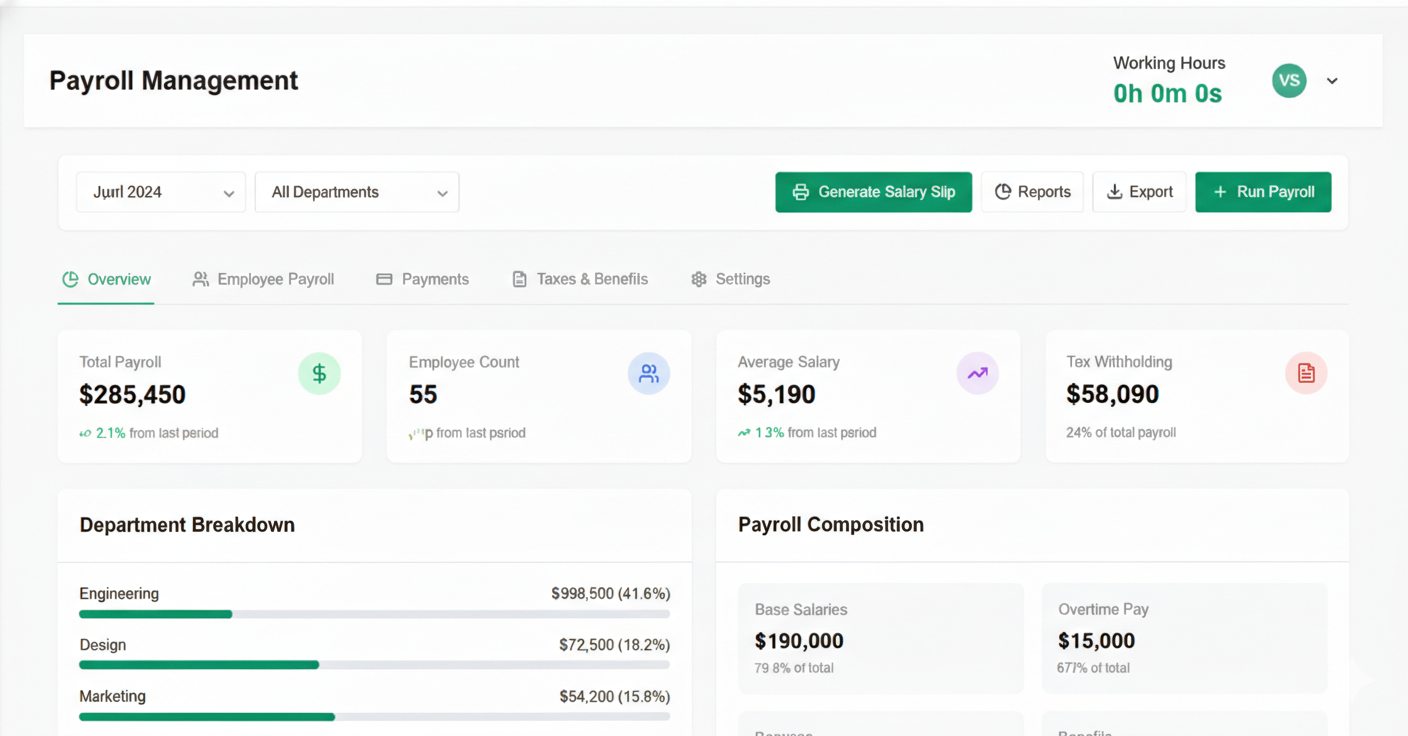 Payroll Management Dashboard